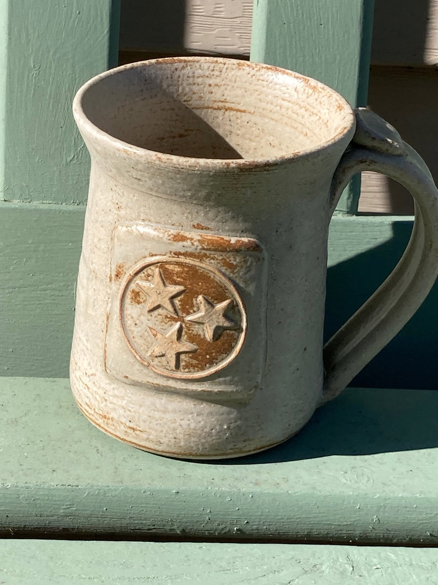 Blue and cream handmade pottery